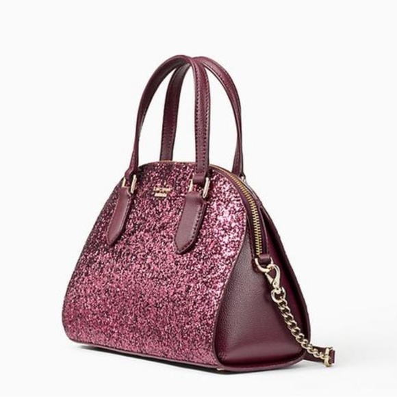 Kate Spade Laurel Way Glitter Mini Reiley Plum - Picture 3 of 4